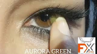 FX EYES AURORA GREEN- THE MOST NATURAL  GREEN CONTACT LENSES