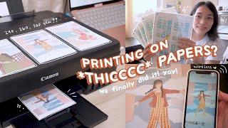 Studio vlog  making art prints on thick papers! Using Canon PIXMA G570 for art & sticker business