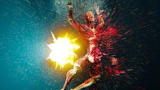 HUMAN BODY vs UNDERWATER-EXPLOSION animation