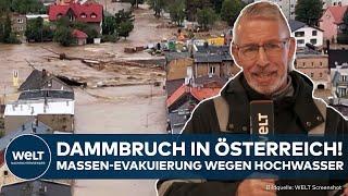 HOCHWASSER: Dammbruch-Drama! Evakuierung! Österreich versinkt in Wassermassen - neuer Regen kommt