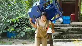  Genius Girl Built A Fully Automatic Corn Peeling Machine | Linguoer