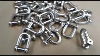 Stainless Steel D Shackles with Flush Socket Head Pin - GSproducts.co.uk