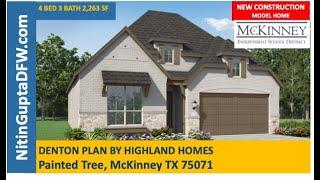 Painted Tree McKinney TX Highland Homes Denton Plan Video Tour | McKinney  Model Home Tours