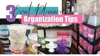 3 Event Planner Storage + Organization Hacks for Event Decorating Business!!