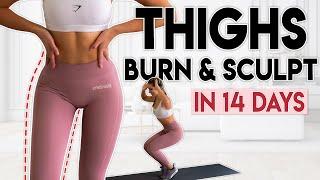 THIGHS BURN & SCULPT in 14 Days | 5 minute Home Workout