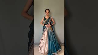 Lehenga Draping using 2 sarees #shorts #saree #lehengasaree @GroomingwithUtkarsha