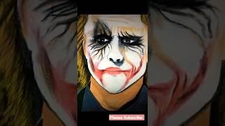 Drawing of Joker | Heath Ledger ️ #joker #heathledger #viral #art #ytshorts #watercolor