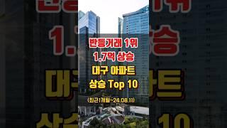 대구 아파트 매매 시세 반등 실거래 상승 순위 Top 10 (최근1개월 ~24.08.11)