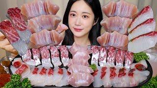 아삭아삭 숭어밤도톰하게 썰은 숭어회 먹방숭어밤 먹방 Raw Mullet + Mullet Balm ボラのお刺身＋ボラの砂肝 | Mukbang ASMR