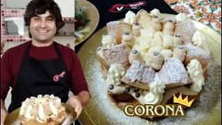 Corona di Pandoro farcito con crema al caffè ( base mascarpone ) 