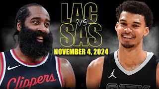 San Antonio Spurs vs Los Angeles Clippers Full Game Highlights - November 4  | 2024-25 NBA Season