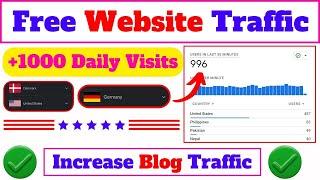 How To Get Free Traffic for Websites || Get Daily 2000 - 5000 Website Traffic From USA