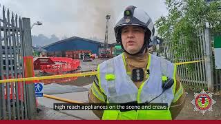 Scottish Fire and Rescue Service attends fire at Linwood recycling plant