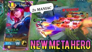 2x MANIAC ! INSANE NEW META LAYLA HERO MOBILE LEGENDS