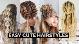 Look CUTE effortlessly with easy hairstyles!!