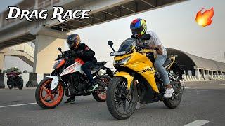 Hero Karizma Xmr 210 Vs Duke 250 Drag Race: ये तो सोचा ही नहीं था  !! Duke 250 and karizma race !