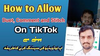 How to allow comment and  how to duet| stitch on TikTok