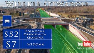 Wielkie otwarcie S52 Północnej Obwodnicy Krakowa  oraz S7 Widoma. Relacja z drona!