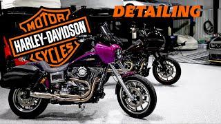 Detailing Iron Anchor Cycles Custom Harley Davidson Dyna with Ceramic Coatings