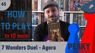 How to play 7 Wonders Duel: Agora board game - Full teach - Peaky Boardgamer