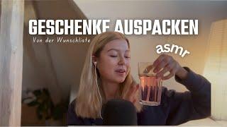 ASMR Unboxing, Taste Test und Geschenke  / Whispering und Tapping Ramble (german)