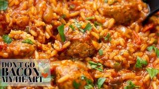 One Pot Meatballs and Rice