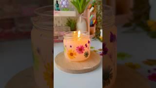 DIY Flower Candle #diy #shortviral #craft #artshorts #craftideas #diycrafts #diy