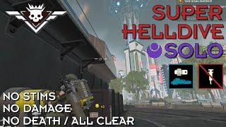 Helldivers 2 - Take Down Overship (Super Helldive Solo / No Stims, No Damage, All Clear)