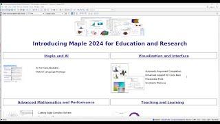 Introducing Maple 2024 for Education & Research