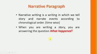 Narrative Paragraph