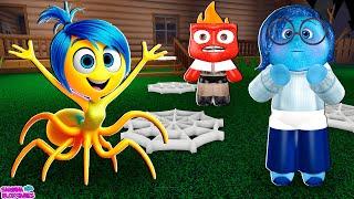 ALEGRIA de DIVERTIDAMENTE 2 VIROU UMA ARANHA NO ROBLOX!! Spider