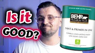 BEHR PREMIUM PLUS PAINT AND PRIMER IN ONE | HOME DEPOT PAINT REVIEW