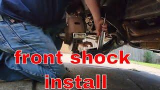 QA1 front double adjustable shocks install on 1985 Dodge D150 PART 2