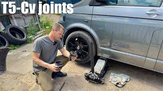 T5 transporter drive shafts - cv joint boots replacement