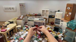 Miniature kitchen set installation ASMR Re-ment collection