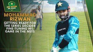 Mohammad Rizwan getting ready for the series decider: fine-tuning his game in the nets!  | MA2A