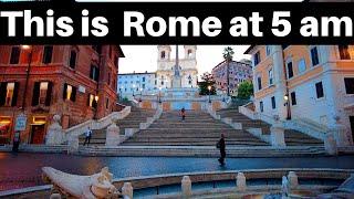 Rome Italy, Rome at 5 am, Rome walking tour, Roma Italia 2024, Trevi fountain,