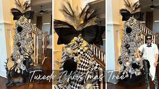 Stunning Harlequin Christmas Tree | Elegant Tuxedo Christmas Tree | Christmas Tree Decorations Ideas