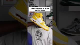 Off-White x Air Force 1 Mid “Varsity Maize” Quick fit #fashionblogger #sneakerunboxing #sneaker