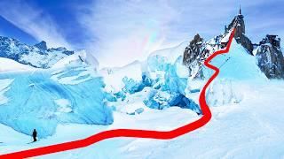 World’s Longest Ski Run — Dangerous Glacier Route (23KM) at Vallée Blanche (Chamonix)