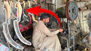 How to making A Sickle mass production of with power handmade machine in factory | Amazing work