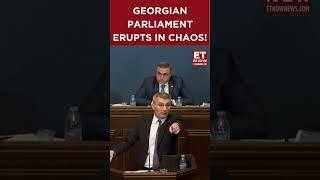 Georgian Parliament Erupts In Chaos! MP Throws Punches During Session | #etnow #georgia #parliament