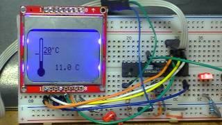 Using a Nokia type LCD with Atmel AVR ATmega8 and AVR-GCC.