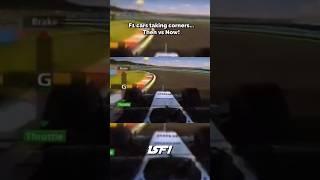 F1 cars taking corners Then vs Now! #f1 #f12025
