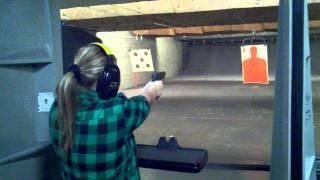 Sarah's first time at the range. Sig Sauer 226 9mm