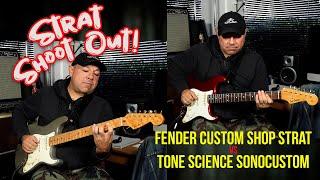 Fender Custom Shop Strat vs Tone Science Sonocustom Guitar Shoot Out!