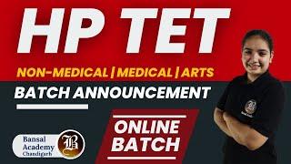 HP TET Batch Announcement - Bansal Academy