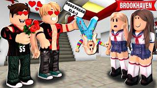 MEUS IRMÃOS SE APAIXONARAM PELAS VALENTONAS DA ESCOLA - HISTORINHA DE BROOKHAVEN RP ROBLOX 