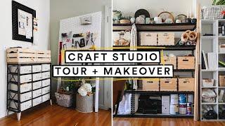 Lone Fox Craft Studio Tour + MAKEOVER   DIY Organization + Storage Ideas!