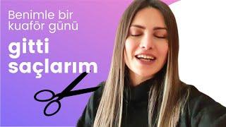 MERAK EDİLEN SAÇ RENGİM & KUAFÖRÜM‍️️ | GİTTİ SAÇLARIM #kuaförvlog #saçımıkestirdim #newhaircut